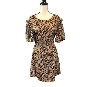 NWT Topshop Animal print open back dress in size 8